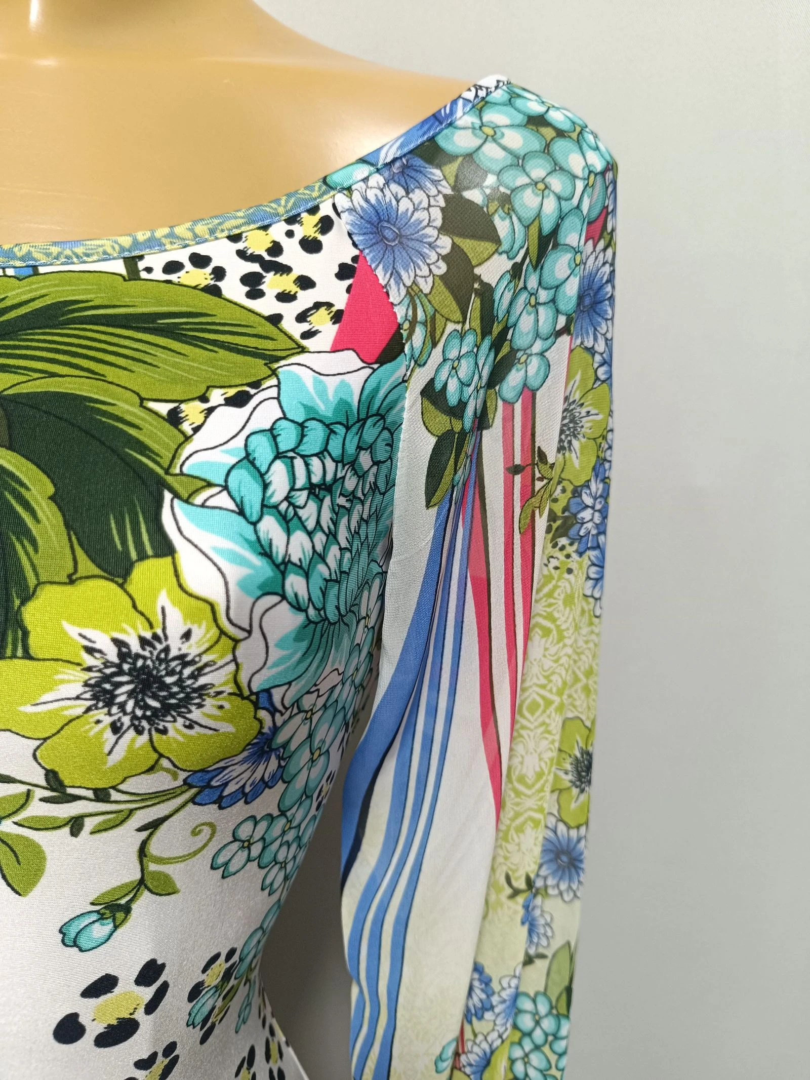 Printed chiffon sleeved dress – photo 4